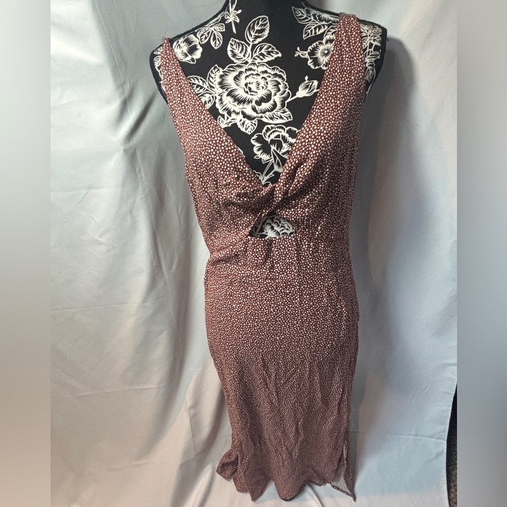 Abercrombie & Fitch Vintage Abercrombie & Fitch Women's Polka Slide Slit Dress - Picture 6 of 15